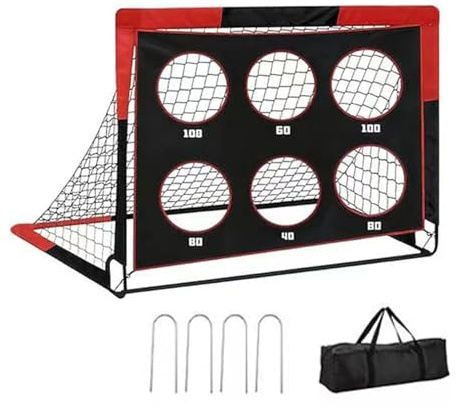 Porte da Calcio per Giardino,Set Attrezzatura Bersaglio Con Design Moderno | 1.2 m Larghezza X 0.9 m Altezza Rete Rettangolare Pieghevole da Calcio - Per Sport E Giochi Con Palla In Campo