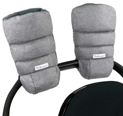 7AM Enfant Stroller Hand Warmers - Warmmuffs with Anti- Freeze, Cold Weather, Water Repellent Warm Hand Gloves for Pushchair, Pram, and Stroller