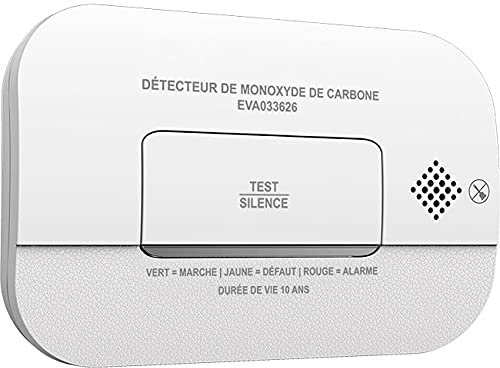 EVACUATE - Détecteur de monoxyde de Carbone NF autonomie 3 Ans