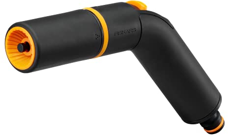Fiskars Pistola con Flusso Regolabile Comfort, 2 Funzioni, Con Modalità Getto e Risciacquo, Flusso Regolabile in Modo Continuo, Misura Universale, Nero/Arancione, 1052182