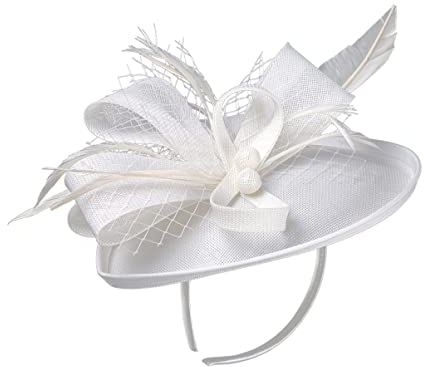 Parliky 1stk Mesh-Stirnband Accessoires Für Damen Fascinator Stirnband Mit Schleier Hochzeitshaarspangen Für Bräute Stirnbänder Für Damen Hut Blumennetz Frau Weiß Feder Leinenimitat