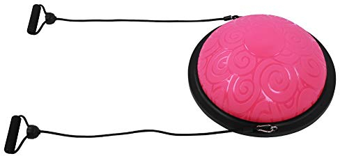 Ausla Yoga-Balance-Ball, Halber Gymnastikball, Balance-Trainer-Ball, widerstands- und Explosionsgeschützter, Verdickter Fußpumpenball, Balance-Ball-Trainer für Fitness (PINK)