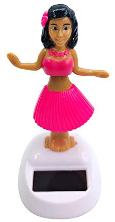 Solar Figures Moving Head Dancing Girl Dashboard Solar Powered Dancing Hulas Dancing Toys Reusable Solar Toys For Dancing Swing Girl Portable Mobile Head For Board