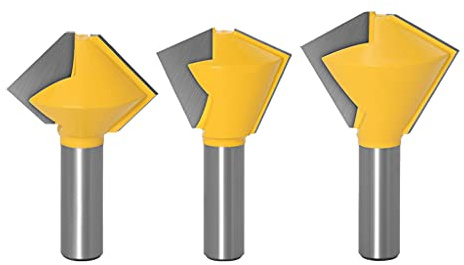3X/Set Shank Bird's Mouth Woodworking Router Bit Set 6/8/12 Side Multi-Sided Joint Chamfer Forming Cutter Tool 3pcs Shank Bird's Mouth Router Bit Multi-Sided Joint Bit 6/8/12