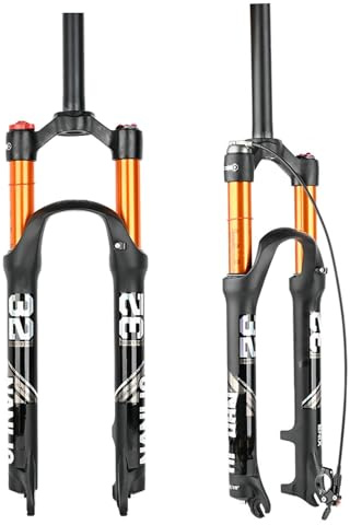 26/27,5/29 MTB upphängningsgaffel, aluminiumlegering stötdämpare resa 120 mm, 28,6 mm rakt rör/avsmalnande, manual/fjärrkontroll låsning, 9 mm QR XC mountainbike främre gaffel (29 tum, rak rörmanual)