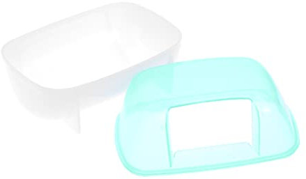 BUGUUYO 500g Kleintier Sandbad Für Hamster Und Chinchillas Duft-Sand Blauer Badcontainer Zur Stressreduktion Und Fellpflege Einfach Zu Reinigen Für Kleine Haustiere