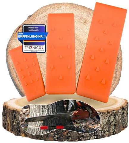 TronicXL Set di 3 cunei di abbattimento per legno, tronco foresta, spaccalegna albero, cuneo, cuneo per legna da ardere, plastica ABS