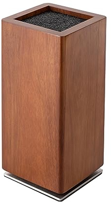 Ceppo portacoltelli girevole a 360° magnetico 1600 Gs magnete nero coltello rotante magnetico 15 mm blocco coltelli senza lame con base antiscivolo per cucine domestiche, ristoranti