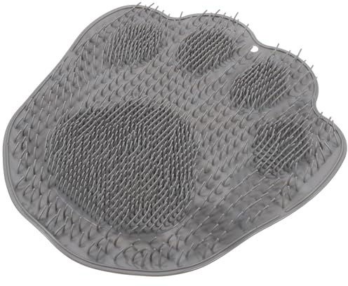 ZUNOXAZ Tapis De Massage Antidérapant Pour Pieds Ventouse Gris Tapis De Bain Massage Circulation Sanguine Relaxation Bien-être Spa à La Maison