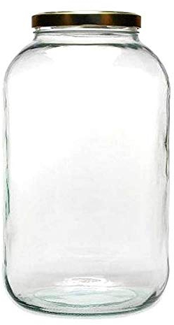 mikken Viva-Haushaltswaren Tarro de Cristal XXL de 4250 ml con Tapa de Rosca, Tarro de Cristal, Incluye Etiqueta para Etiquetas