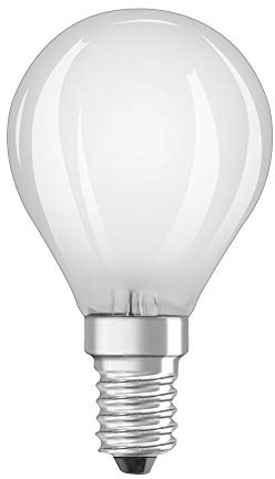 OSRAM Filament LED Lampe mit E14 Sockel, Warmweiss (2700K), Tropfenform, 4W, Ersatz für 40W-Glühbirne, matt, LED Retrofit CLASSIC P