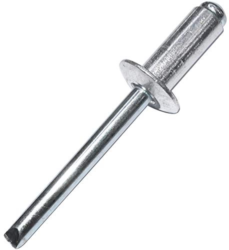 AERZETIX - Juego de 50 remaches ciegos estándar Ø6.4x15mm aluminio/acero - DIN 7337 A - remache pop con ruptura de vástago - C48324