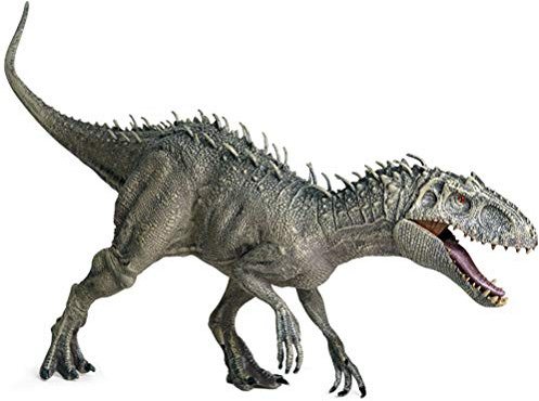 SASKATE Realistica Jurassic Indominus Rex, statuette in plastica Jurassic Indominus Rex, bocca aperta King Kong Dinosauro Mondo Animali Modello Kid Toy di Natale