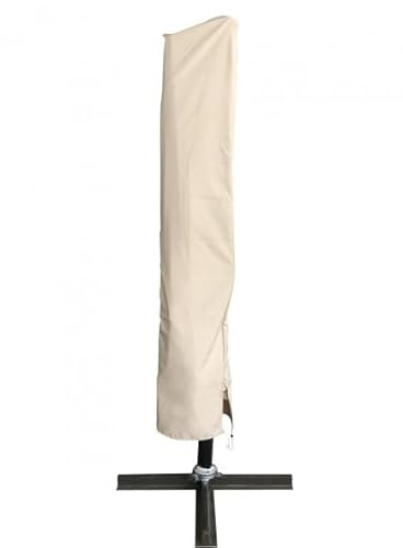 Yellowshop | Custodia per Ombrellone da Giardino GARDA, Copertura Ombrellone a Braccio Laterale in Poliestere Resistente, Beige, 3x4m