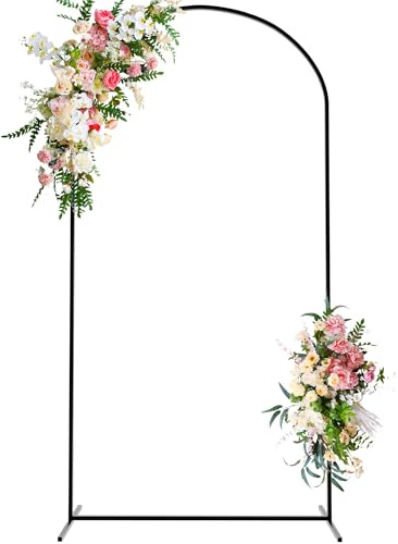 Wokceer 7.2FT Arch Backdrop Stand Gold Metal Wedding Arch Backdrop Stand