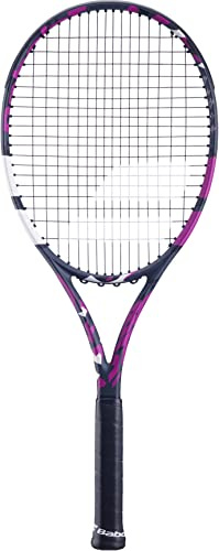 Babolat - Racchetta da tennis per adulti Boost Aero Pink - Racchetta leggera da donna - Corde e telaio in grafite per facilità e potenza durante il gioco - Taglia 0 - Colore: grigio/rosa