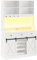 Armario de cocina, Armario Aparador Cocina con LED, Enchufes, Armario Buffet, Estante de vino extraíble, 3 Cajones, Estantes ajustables, Cocina, Sala de estar, Comedor, 103.5*40*180 cm, Blanco