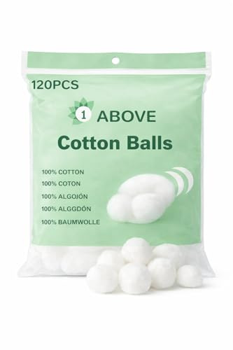 Pack of 120 Cotton Wool Balls, Super Soft, 100% Pure Cotton, Perfect for Everyday Use