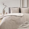 Blumtal Bettwäsche 135x200 cm Cashmere-Touch Plüsch 2er Set - Oeko-TEX Zertifiziert, Warm, Flauschig - 2X Kissenbezug 80x80 - Fleecebettwäsche Taupe-Beige