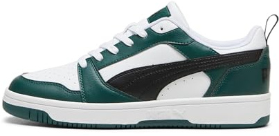 PUMA Rebound V6 Low Unisex Sneaker, Puma White Puma Black Dark Myrtle, 41 EU