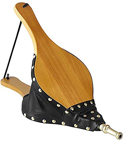 HBALDTEDC Fuelles, Fuelle de chimenea grande, soplador de aire de madera de 18,9 X 7,9, fuelle de mano for chimenea y barbacoa, iniciador de fuego rápido