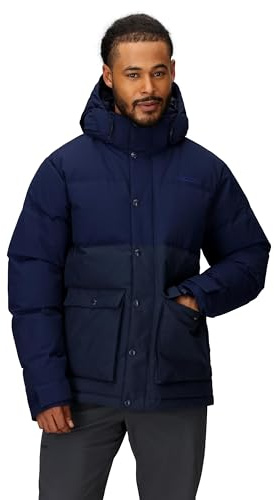 Marmot Män Fordham Jacket, Varm Dunjacka, Isolerad Vinterjacka Med Huva, Vindtät Dunparkas, Lätt, Packbar Utomhusjacka, Arctic Navy, XL