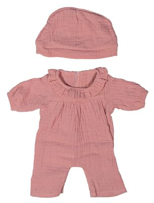 Miniland - Vestiti per Bambola da 38 cm, Accessorio di Abbigliamento per Bambole, Pigiama con Cappello (Rosa)