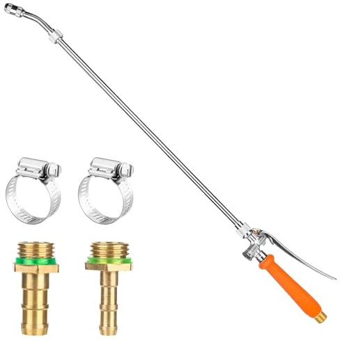 Spray Stick, Spray Lance with Nozzle, Adjustable Replacement Universal Spray Stick, 3/8 Inch & 1/4 Inch Brass Barb Universal Spray Rod Replacement, Pressure Washer Spray Lance Spray Rod for Gardens