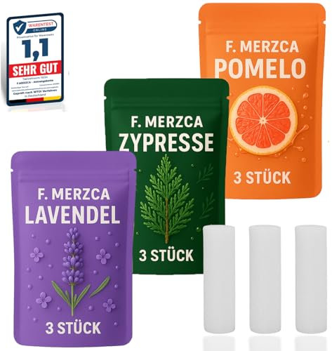 F.MERZCA® Geschmacksfilter Set – 9 nikotinfreie Filter (Zypresse, Lavendel, Pomelo) für Genussvolles Rauchen Aufhören, Rauchentwöhnung - Zigarettenersatz mit Widerstand