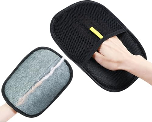 GWAWG Gant Poil Chat, Gant Poil Animaux, Gants de Retrait de Animaux, RéUtilisables Double Sided Pet Grooming Gloves for Pet