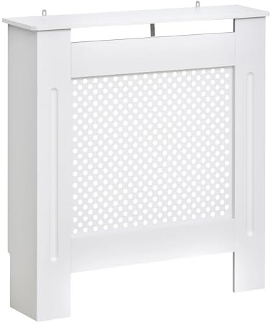 SynapSYA Radiator Covers Compact Heating Cabinet with Modern Slatted Design for Small Spaces, Fits Heaters & Fireplaces