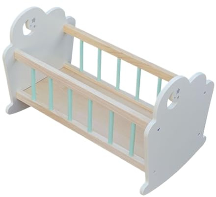 Lit de , meubles de lit miniature en bois, jeu réaliste, berceau pour poupées, activités maison de bébé,