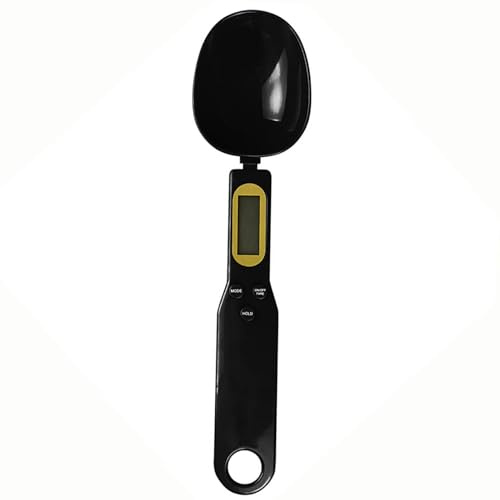 Báscula digital para cucharas – Báscula electrónica de alimentos extraíble con pantalla LCD Precisión 500 g 0,1 g | Para cocinar Hornear Preparación de comidas Control de porciones deg