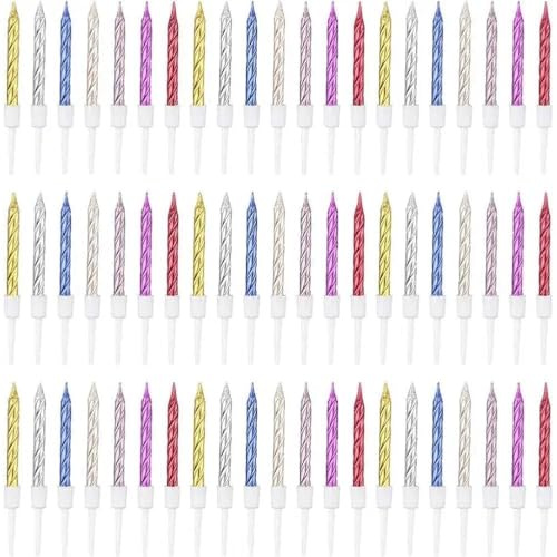 Sikweny 60 Piezas Velas de Cumpleaños & Velas Decorativas Espirales