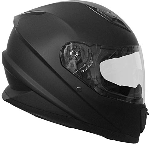 Integralhelm Helm Motorradhelm RALLOX 69 Schwarz Matt Größe S Sturzhelm