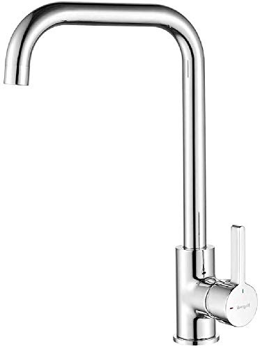 Ibergrif, Rubinetto da Cucina con Bocca Girevole a 360°, Miscelatore Monocomando per Lavello, Cromo