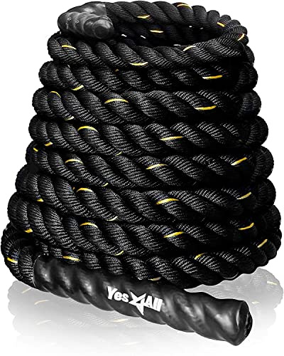 Yes4All WE3N Corde de combat, 38 mm - 9 m Corde d'entraînement, Corde d'exercice Diamètre 38 mm/50 mm Poly Dacron Longueur 9m/12m/15m