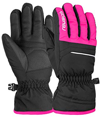 Reusch Unisex Fingerhandske Alan Junior svart/rosa glo 4