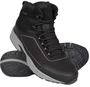 Mountain Warehouse Ramble Mens Softshell Boots - Waterproof Upper Walking Shoes, Mesh Lining, EVA Cushion Hiking Boots, High traction outsole - For Spring Summer & Outdoors Charcoal Adult Shoe Size 13