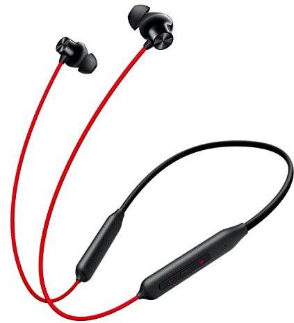 OnePlus Bullets Wireless Z2 Bluetooth 12.7 cm Ear Earphones, Bombastic Bass - 12.4mm Treiber, 30Hrs Battery Life (Acoustic Red)