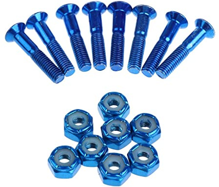 Folpus 8 X Schrauben Und Muttern, Schraubenlänge: Ca. cm, Blau