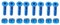 Folpus 8 X Schrauben Und Muttern, Schraubenlänge: Ca. cm, Blau