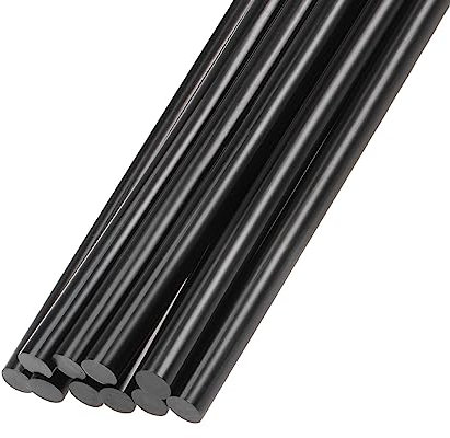 Rebower Calda Colla Bastoncini Mini Adesivi Caldo Fondente Colla Pistola Bastoncini, [per Arte, Artigianato, Fai-da-te, Carte Creazione] - 0.27 x 6/Nero/10pz