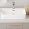 OUUTMEEo Keramik Waschbecken, Keramisches Waschbecken, stilvolles Waschtisch-Set, freistehende Waschschüssel, Handwaschbecken, Keramik-Handwaschbecken, Toilette, 600 x 420 x 130 mm