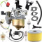 Qiuwanzia GX160 GX200 Carburatore Compatibile con Motore Honda GX200 GX168 GX160 GX140 GX120 5HP 5.5HP 6.5HP, con Kit di Messa a punto del Filtro dell'Aria 17210-ZE1-517