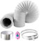 URHRHU 4,5m Manguera de ventilación de PVC Manguera de Ventilación de Aluminio 100 mm Tubo Flexible de Salida de Aire para Extractor de Aire, Climatización, Secadora