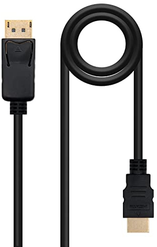 DisplayPort to HDMI Converter Cable with Male Connectors on Both Ends - Black - 0.5m Length - Ideal for Connecting Devices with DP Output to Displays with HDMI Input