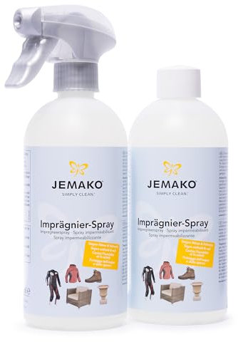 JEMAKO Imprägnier-Spray Schutz vor Nässe und Verschmutzungen 1l inkl. Sprüher und Mikrofasertuch