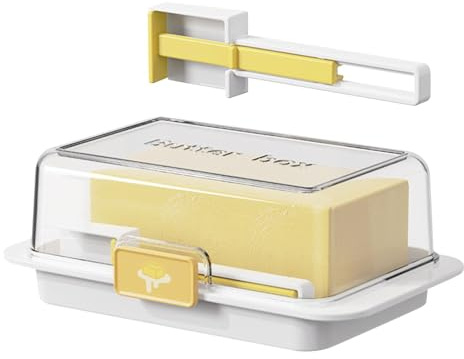 Butter Cutting Box - Convenient Butter Storage, Kitchen Butter Holder | Covered Dish Container, Butter Dish with Lid, Easy Scoop Shatterproof Cheese Guard, Kitchen Essentialle