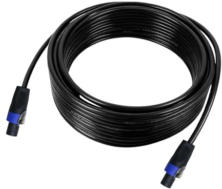 Cavo di prolunga Speakon, 5 m Speaker Twist, cavo altoparlante a 2 pin con Twist Lock maschio a maschio, prolunga professionale DJ/PA audio amplificatore cavo per altoparlante